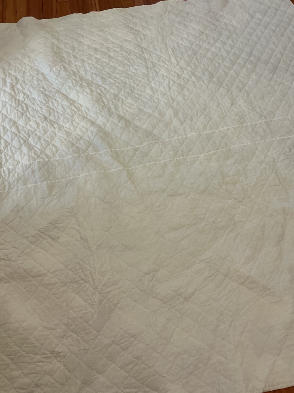 Vintage LLbean Blue Plaid Patchwork Bedspread - Picture 9 of 16